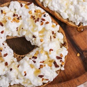 Sesame Bagel With Sweet Cottage Cheese