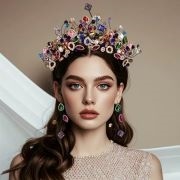 Multi-Color Jeweled Crown