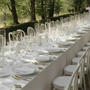 All-White Linens and Dishes