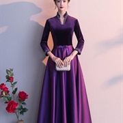 High Collar on Bridesmaid Dress