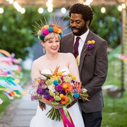 Colorful Pom Poms Headpiece