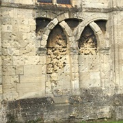 Malmesbury Abbey Musket Damage