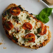 Sourdough Bread With Cottage Cheese, Tomatoes, and Hot Honey BBQ Sauce