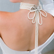 Choker Combined With Back Necklace