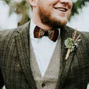 Patterned Ties at Wedding