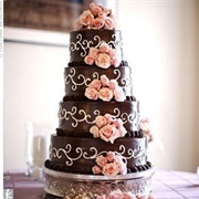 Ganache Finish Wedding Cake