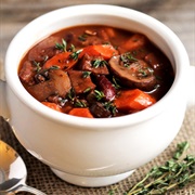 Seitan, Red Bean, and Mushroom Bourguignon