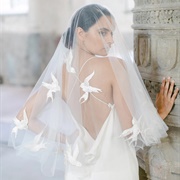 Bird Decor Wedding Veil