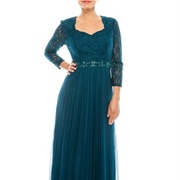 Queen Anne Neckline Dress