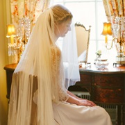 Drop Veil With Gathering on Back of Head