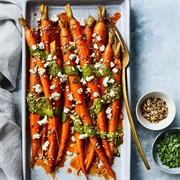 Roast Carrots With Green Harissa