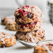 Strawberry Scone With Chocolate Chunks