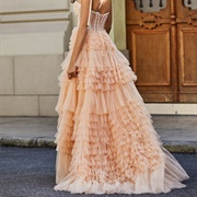 Spaced Tiered Ruffles on Skirt