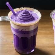 Grape Boba Tea With Huckleberry Boba