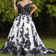 Black and White Wedding Dress