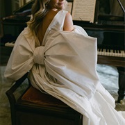 Oversized Bow on Wedding Dress