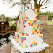 Tangram Design Wedding Cake