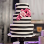Horizontal Stripes Wedding Cake