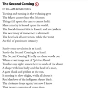 The Second Coming by W.B. Yeats