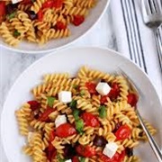 Fusilli Salad With Feta and Cherry Tomatoes