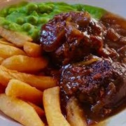 Faggots, Chips & Mushy Peas