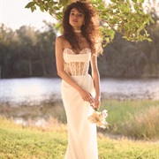 Sheer Bodice With Strategic Draping