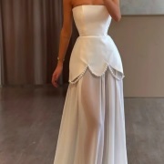 Embellished, Scalloped Apron Skirt