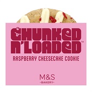 Chunked N' Loaded Raspberry Cheesecake Cookie