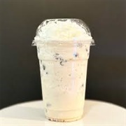 Horchata Boba Tea With Cotton Candy Boba