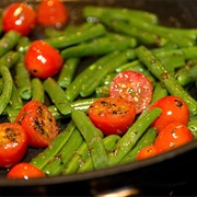 Green Beans and Cherry Tomatoes