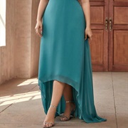 Ruffled Hem Fabric at Bottom of Dress