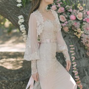 Bolero Jacket With Gathered Sleeves