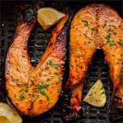 Air-Fried  Lime, Herb Fennel & Butter Salmon Steaks
