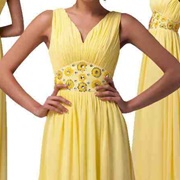 Patterned Belt on Dress