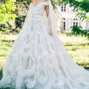 Circular Pattern Ruffles on Skirt