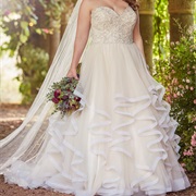 Vertical Spiral Ruffles, Bottom of Skirt