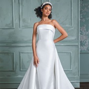 Wide Fold on Bustline of Dress