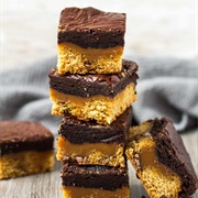 Caramel Chocolate Chip Cookie Dough Brownie