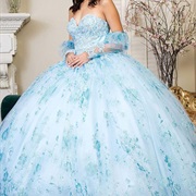 Patterned Detached Sleeves Matching Gown