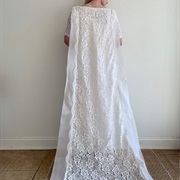 Train of Lace Bordered by Non-Lace