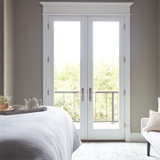 French Doors to Balcony in Bedroom