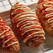 Beef and Mozzarella Corn Dog