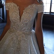 Design Made From Piping on Wedding Dress