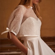 Bodice Topper With Ribbon Edges