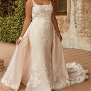 Detachable Tulle Train on Dress