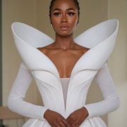 Structured Shoulders on Wedding Dress