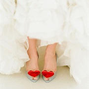Shoes Decorated With Hearts