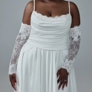 Detached Lace Sleeves, Wedding Dress