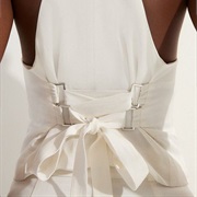 Bodice Lacing Through Metal Hooks