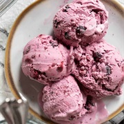 Redcurrant and Huckleberry Ice Cream
